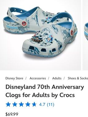 Disney 70th Anniversary Crocs - New